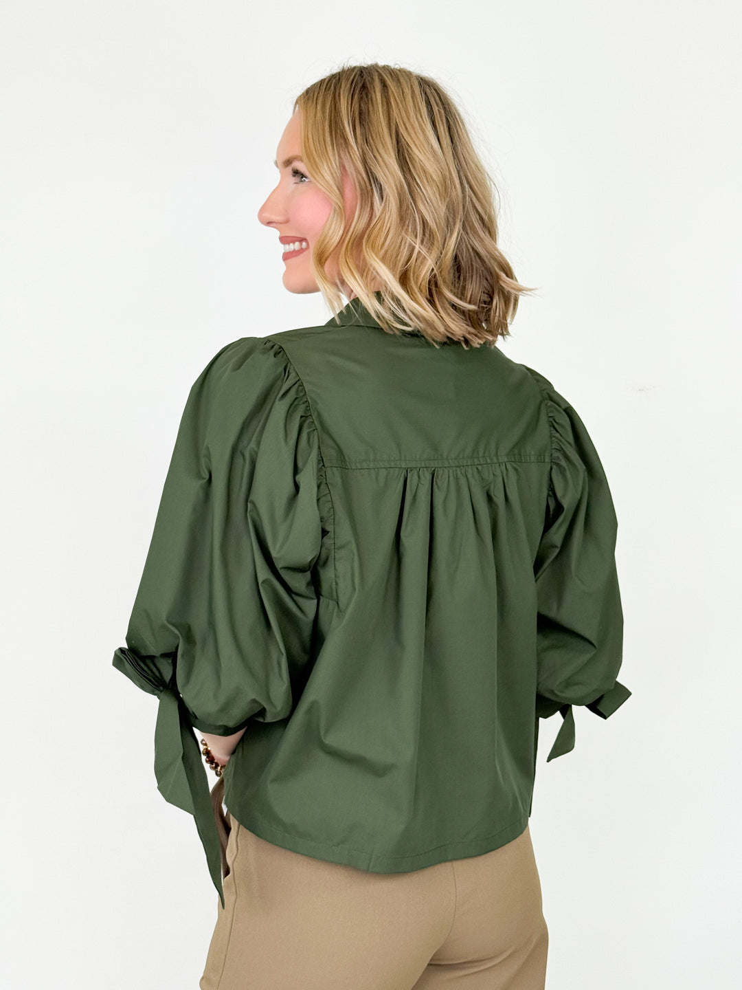 Layla - Scalloped Detail Button Down Blouse