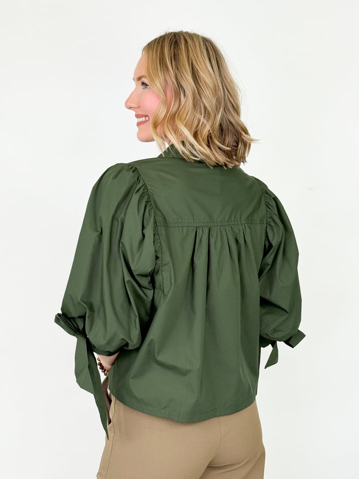 Layla - Scalloped Detail Button Down Blouse