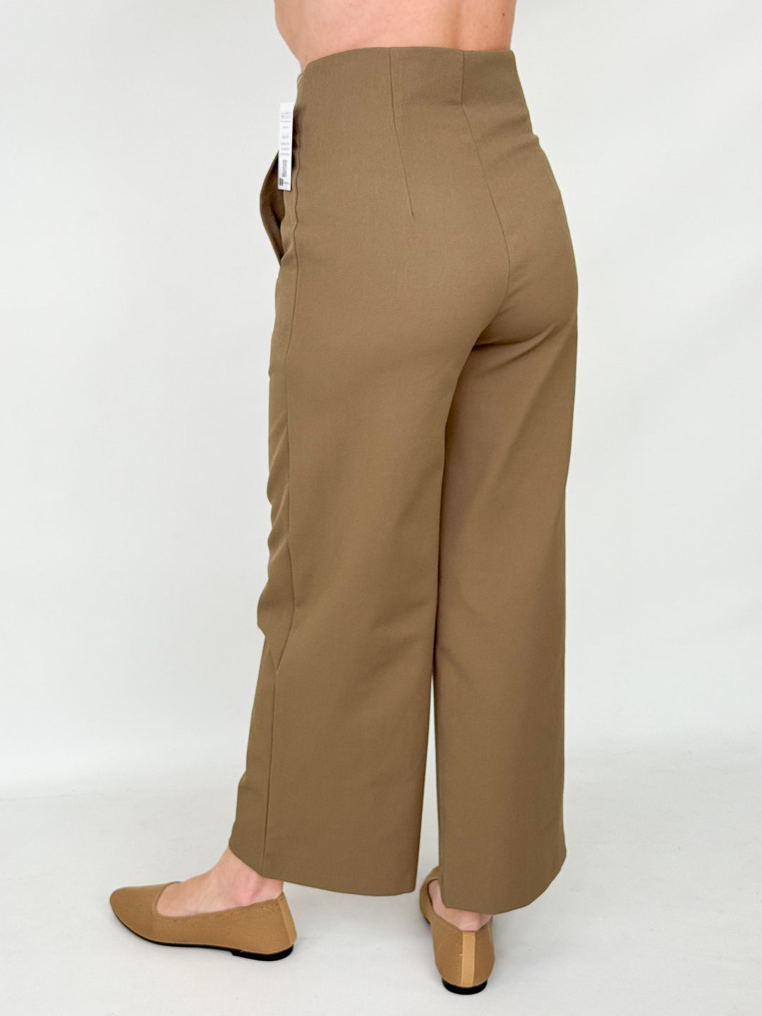 Chandler - High Waist Wide Leg Pants (Mocha)