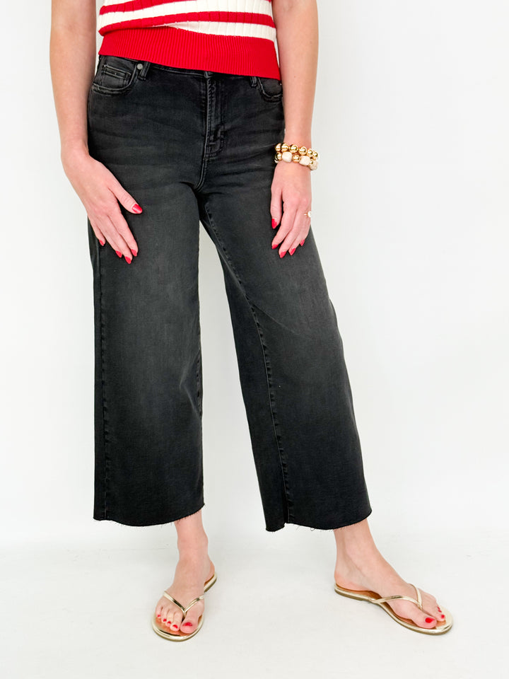 Heidi - Wide Leg Black Denim