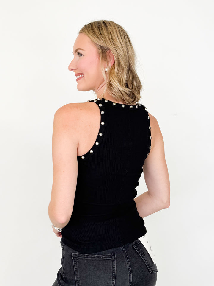 Roxy - Stud Detail Tank Top (Black)
