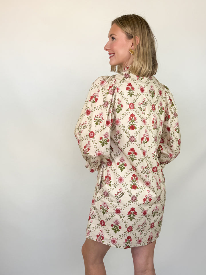 Tara - Floral V Neck Dress