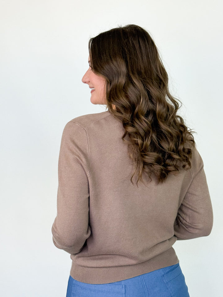 Abbie - Long Sleeve Sweater (Mocha)