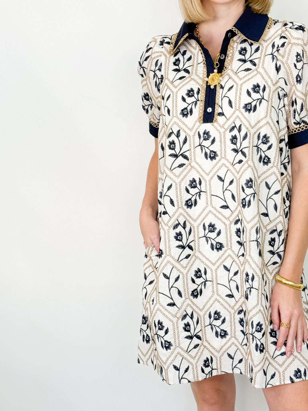 Teri - Embroidered Floral Dress