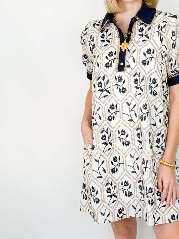 Teri - Embroidered Floral Dress