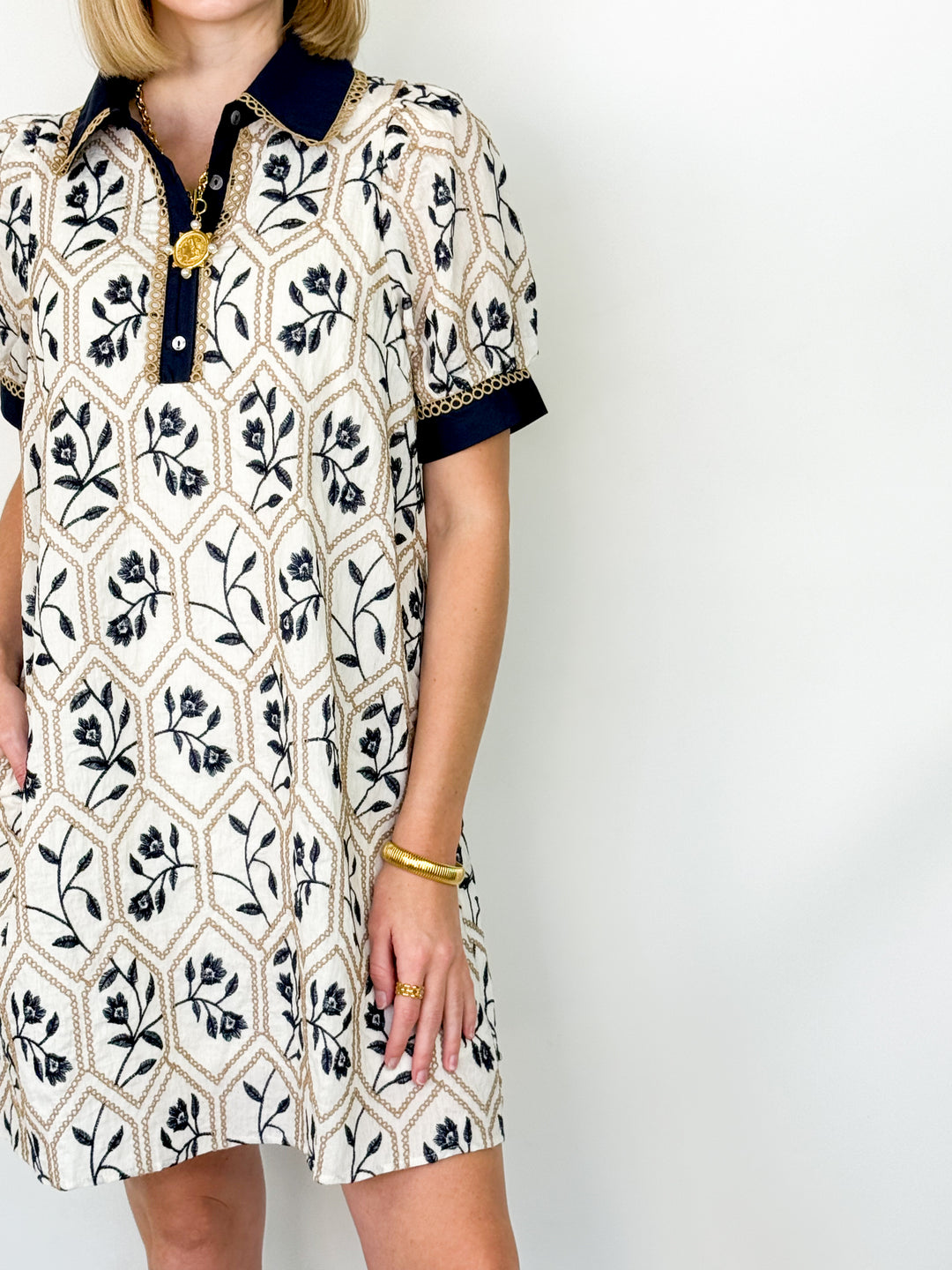 Teri - Embroidered Floral Dress