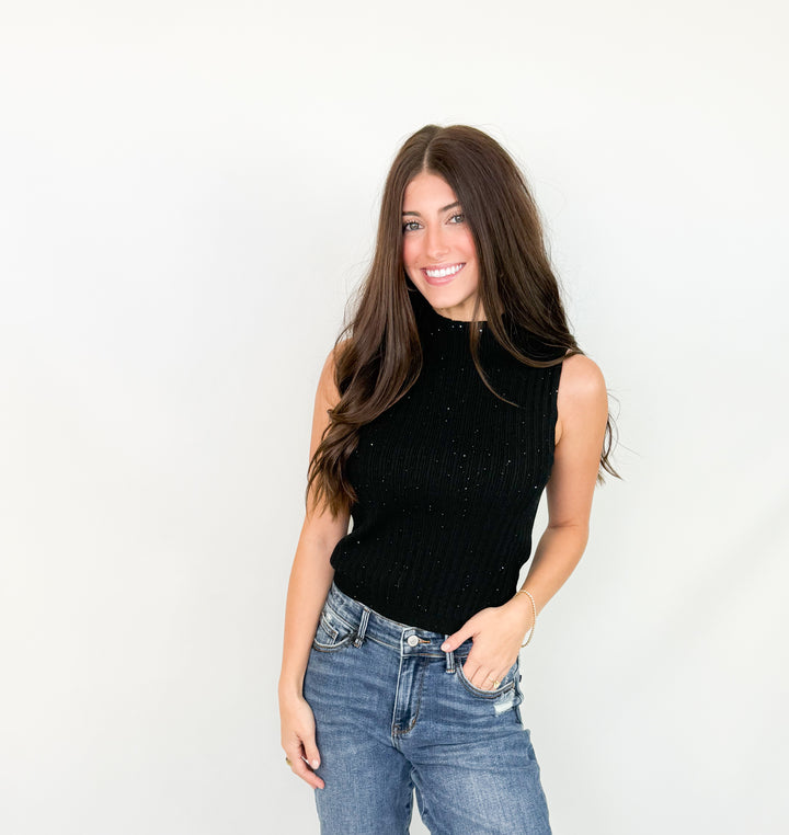 Clara - Ribbed Mock Neck Sweater