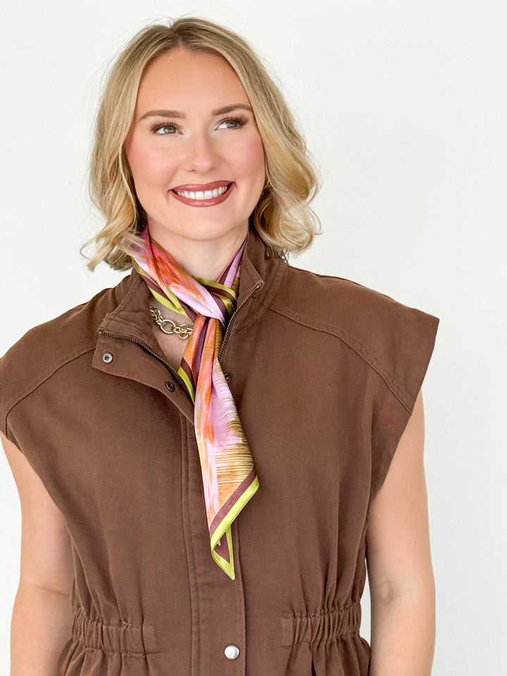 Sheila - Brown Denim Vest/Jacket