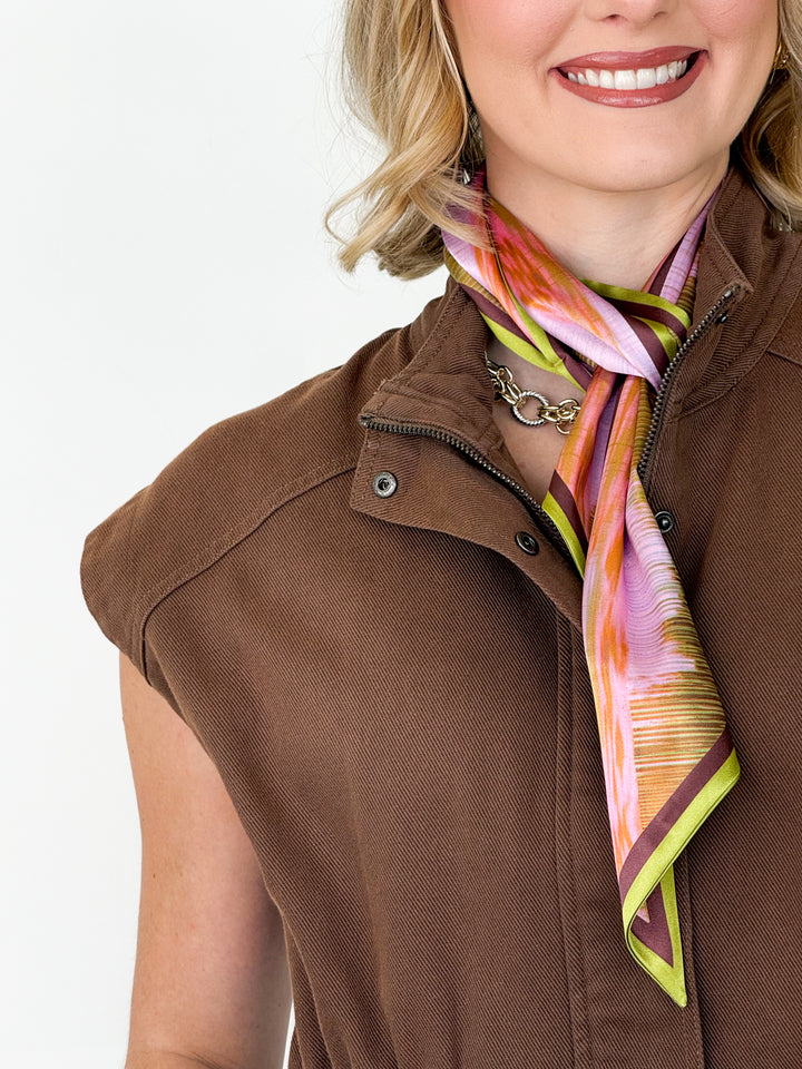 Sheila - Brown Denim Vest/Jacket