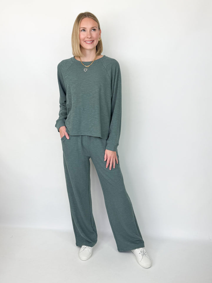 Dana - Long Sleeve Pant Set (Ash Jade)