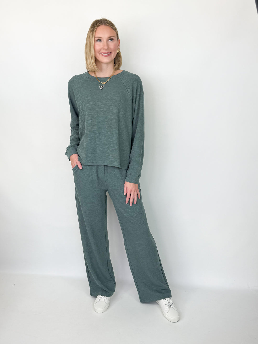 Dana - Long Sleeve Pant Set (Ash Jade)