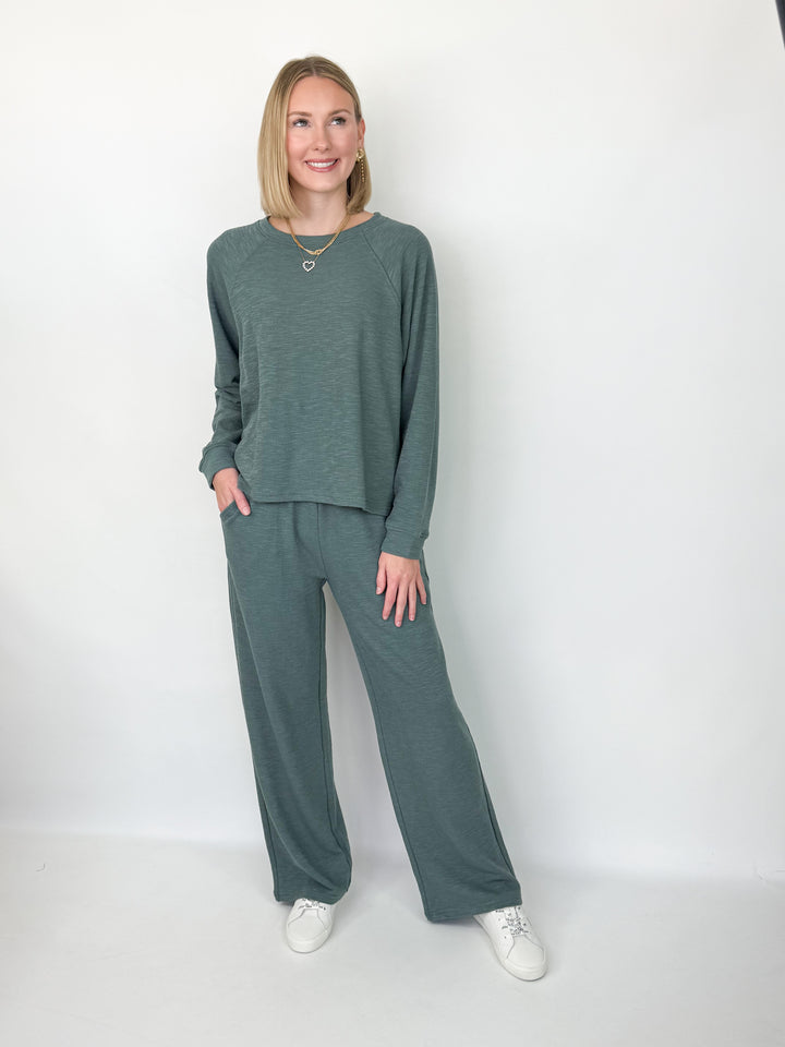 Dana - Long Sleeve Pant Set (Ash Jade)