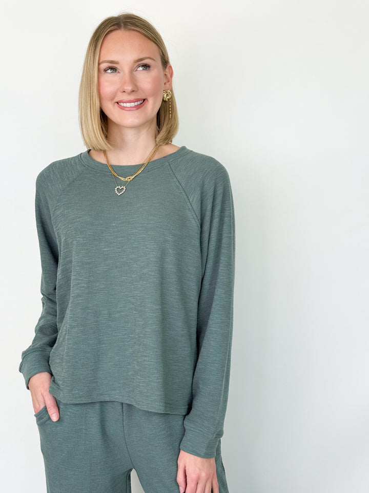 Dana - Long Sleeve Pant Set (Ash Jade)