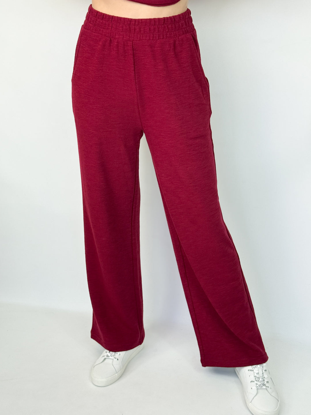 Dana - Long Sleeve Pant Set (Maroon)