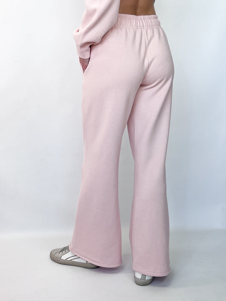 Brooklyn - Wide Leg Sweatpants (Blush Pink)
