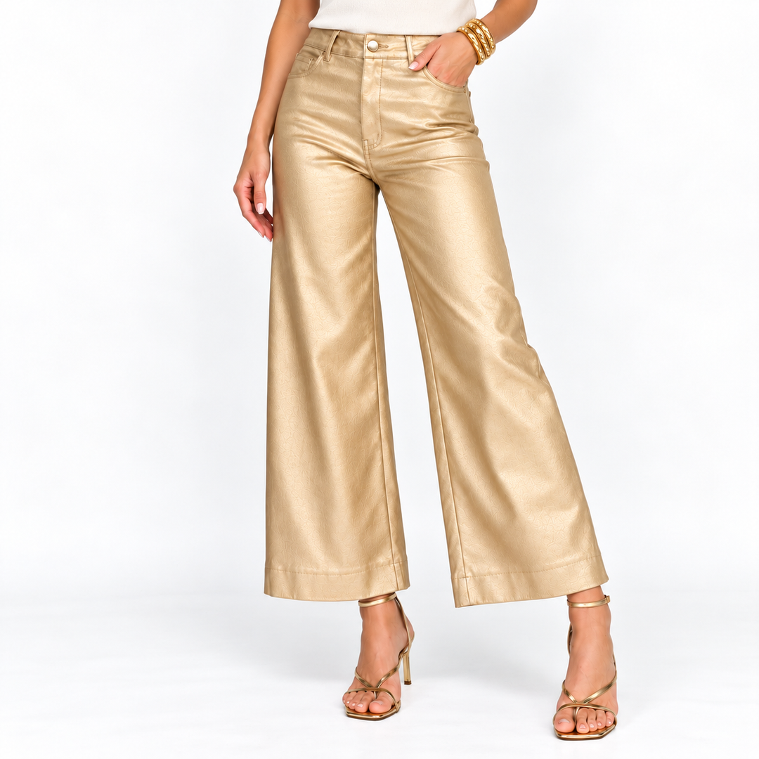 Fallon - Gold Metallic Pants
