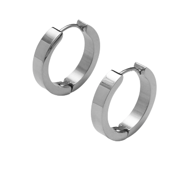 Abbie - Silver Hoop Earrings