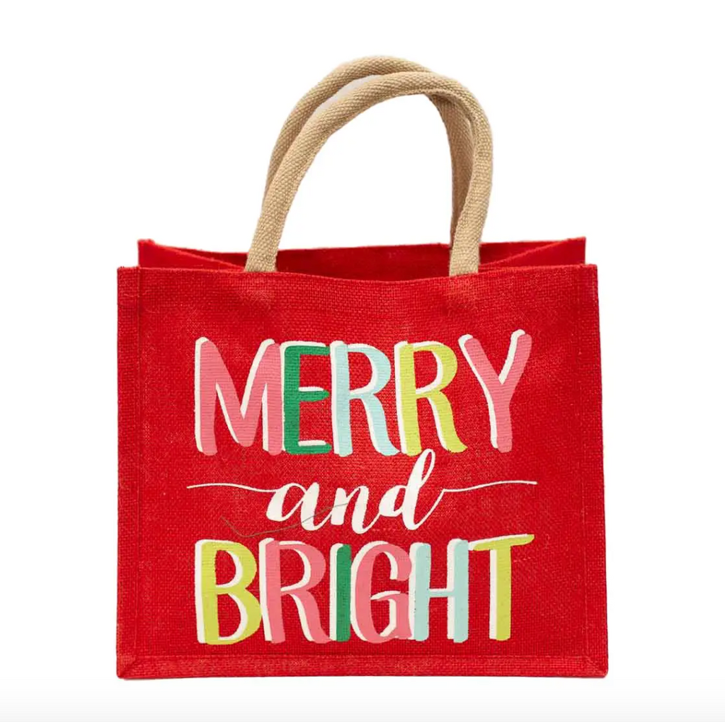 Merry & Bright Christmas Gift Tote Bag