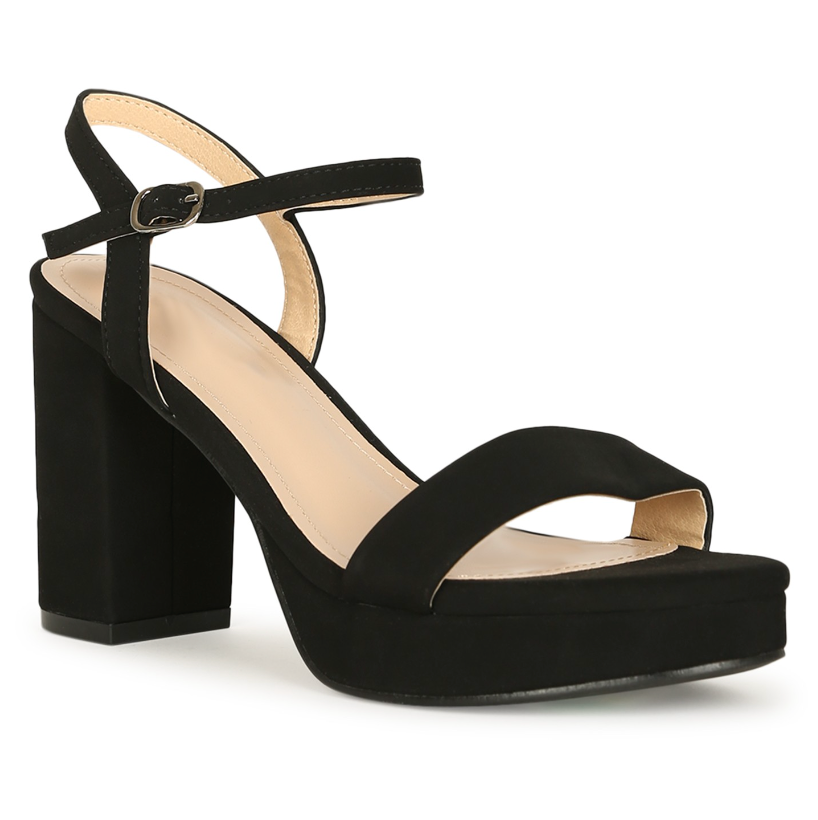 Kaylee - Platform Block Heel (Black)