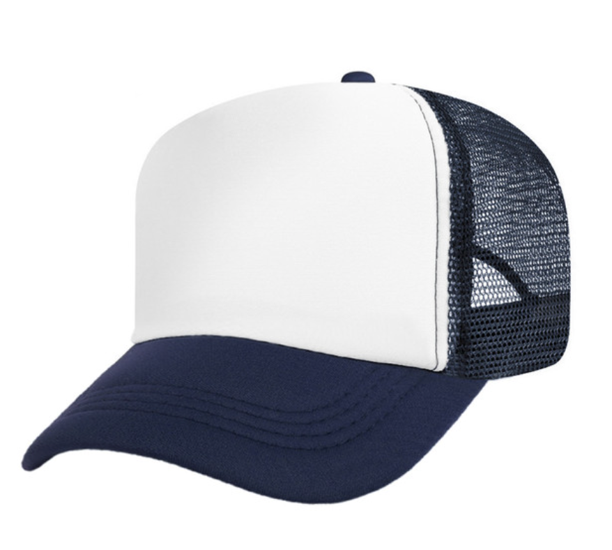 OTTO Cap - Mesh Back Trucker Hat (Navy & White)