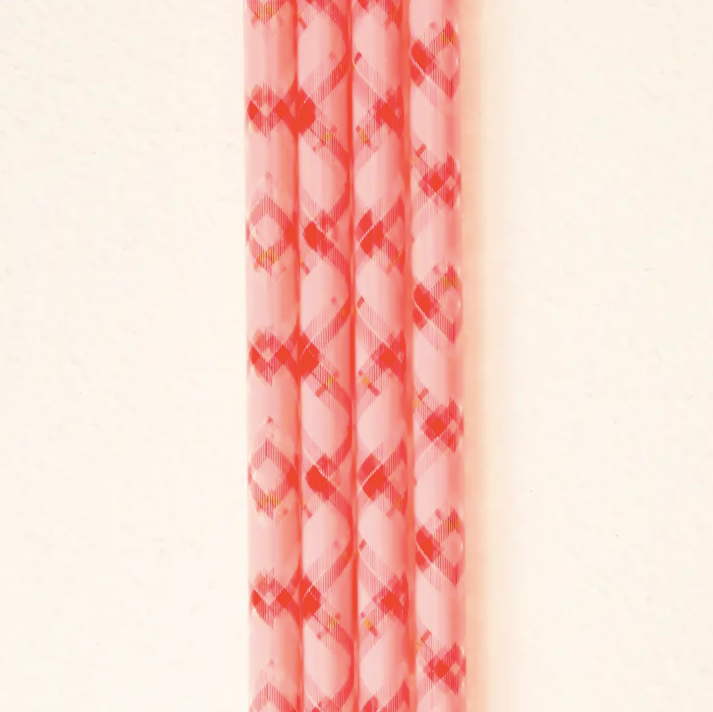 40oz. Tumbler Straw Set - Festive Plaid