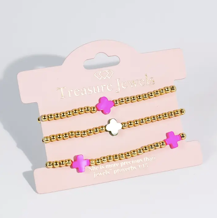 Treasure Jewels - Color Pop Cross Bracelet Set