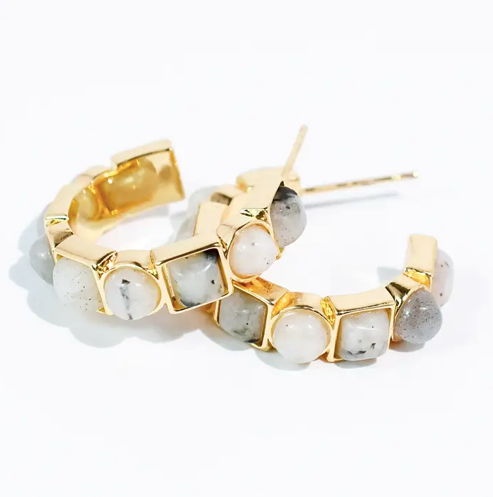 Treasure Jewels - Marble Luxe Hoops