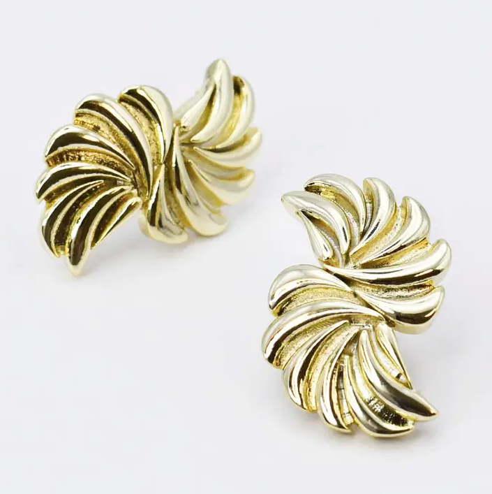 Treasure Jewels - Pinwheel Gold Earrings
