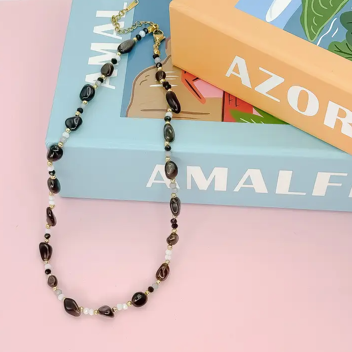 Treasure Jewels - Colors Of Autumn Beads Necklace (Black)