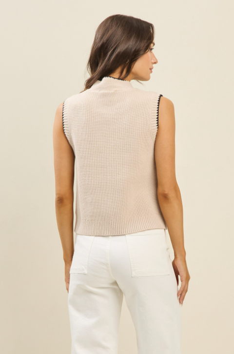 Salli - Knotted Sweater Top (Natural)