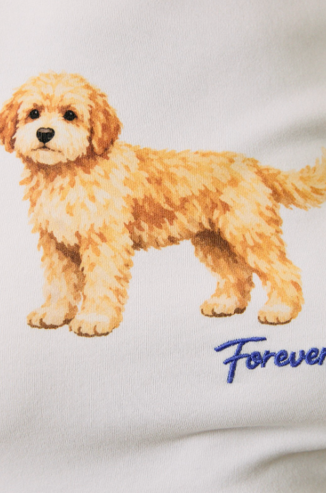 Golden Doodle Graphic Cropped Tee