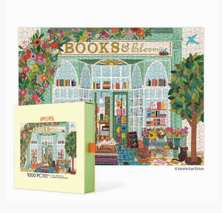Books & Blooms 1000 Piece Puzzle