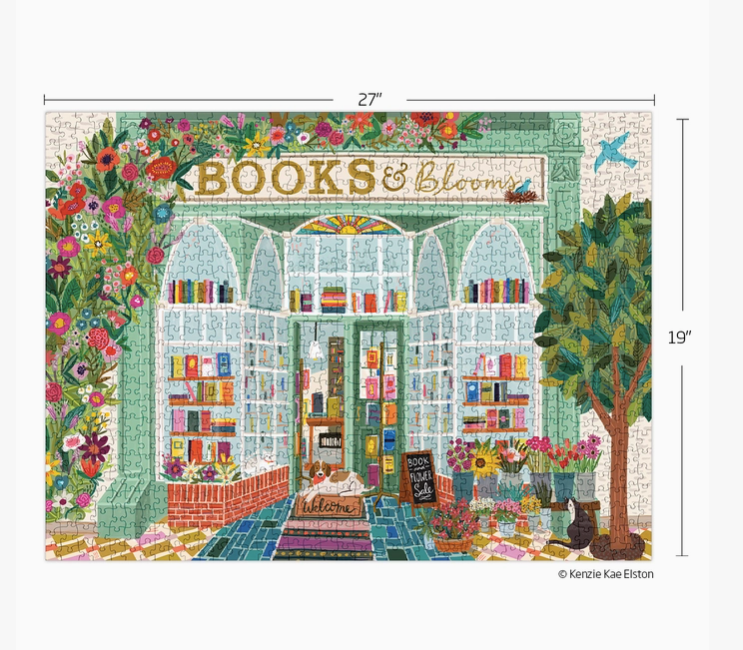 Books & Blooms 1000 Piece Puzzle