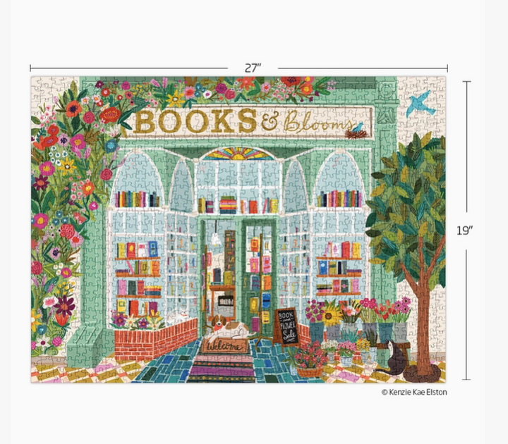 Books & Blooms 1000 Piece Puzzle