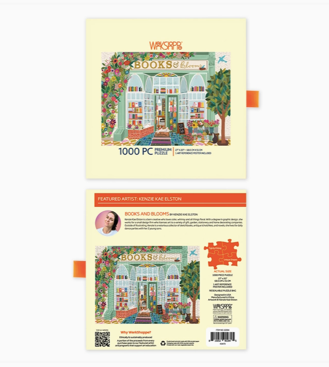 Books & Blooms 1000 Piece Puzzle