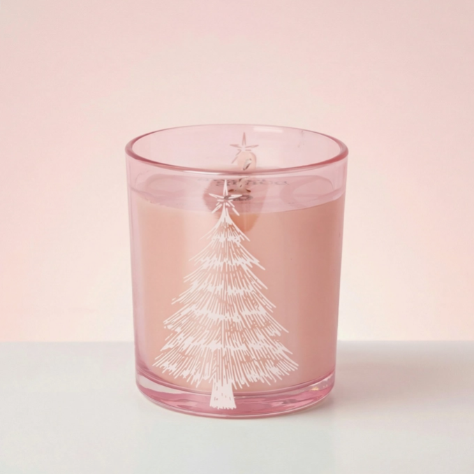 Sweet Grace Pink Tree Candle #079