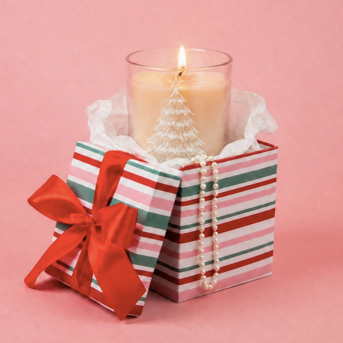 Sweet Grace Pink Tree Candle #079