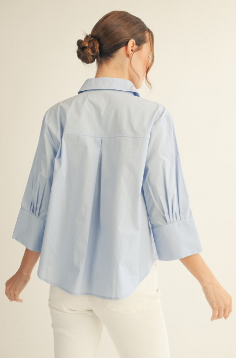 Bailee - Pearl Button Down Blouse