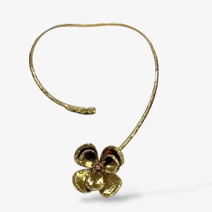 Shiloh - Gold Orchid Choker