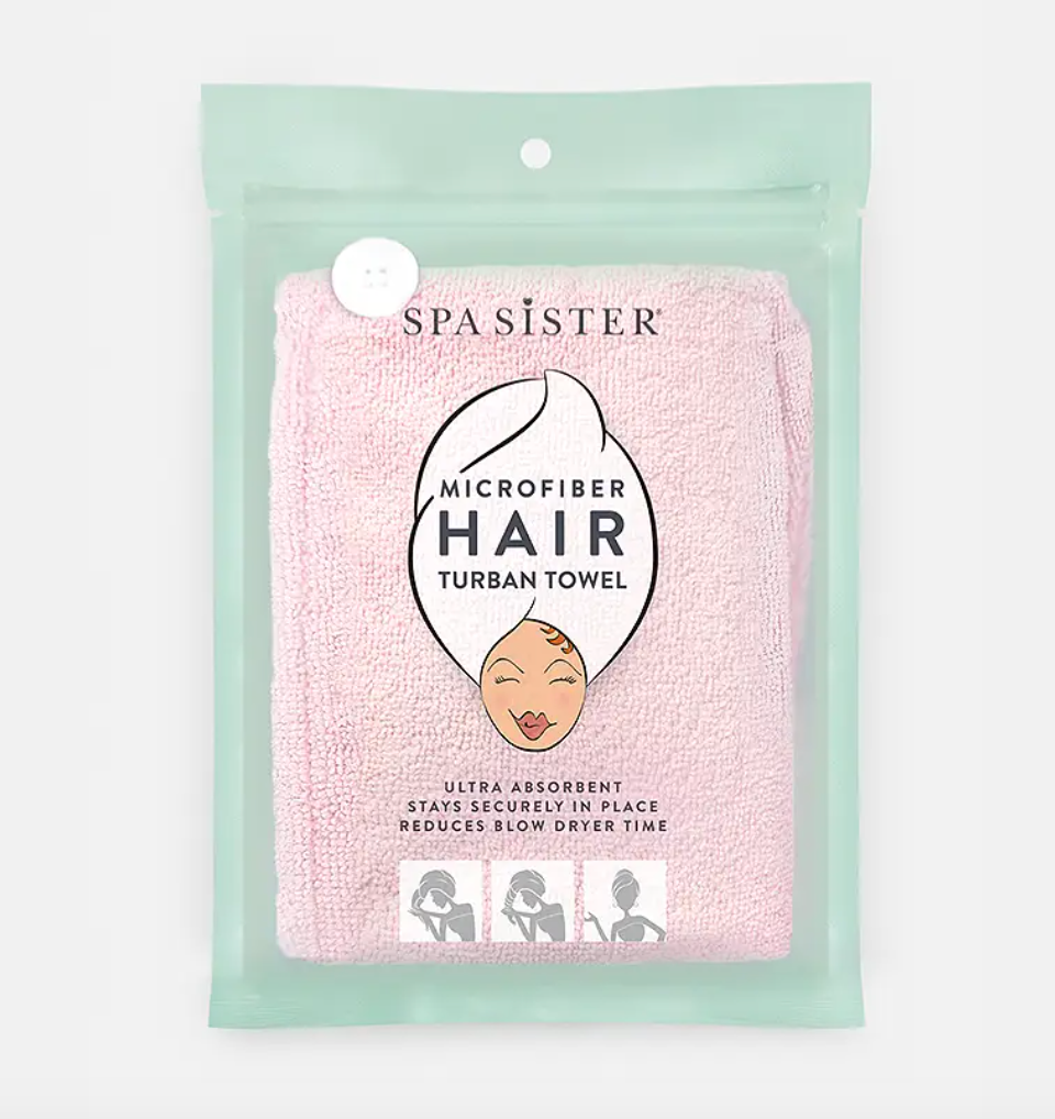 Microfiber Hair Turban Towel - (Pink)