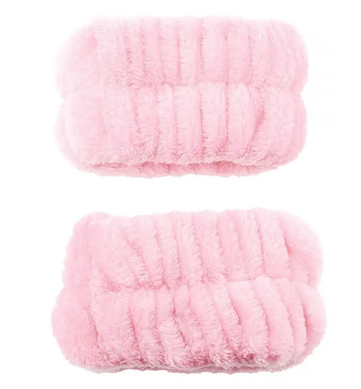 Cala Pink Spa Headband & Wristband Set