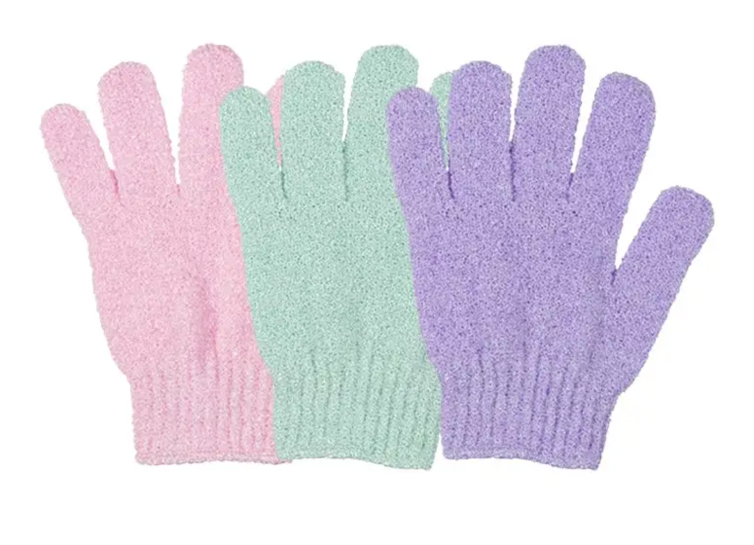 Cala Exfoliating Bath Gloves (Pink, Green, Purple)
