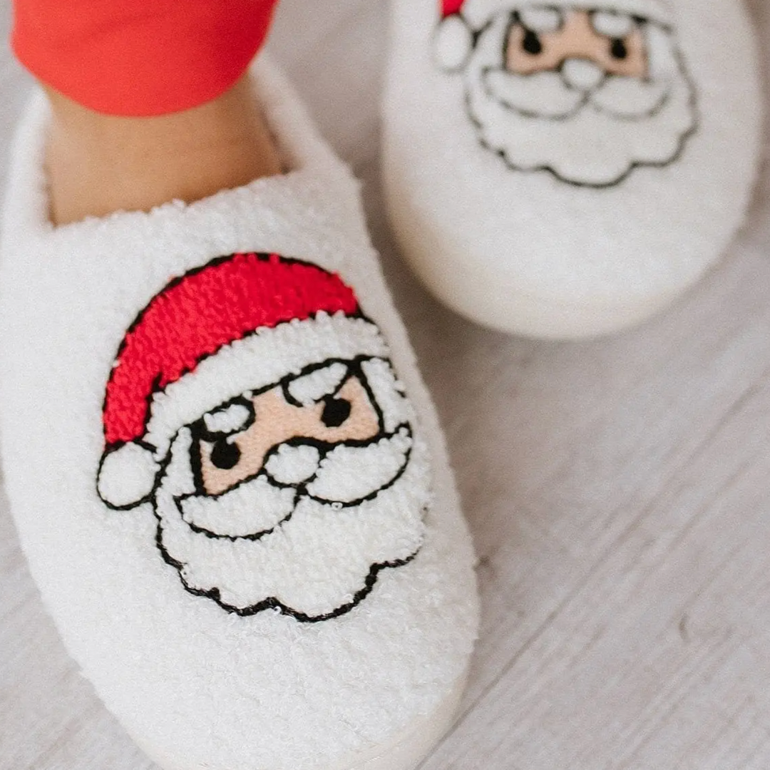 Christmas Slippers - Santa Face