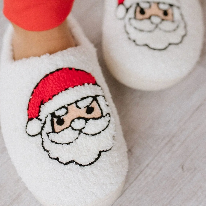 Christmas Slippers - Santa Face