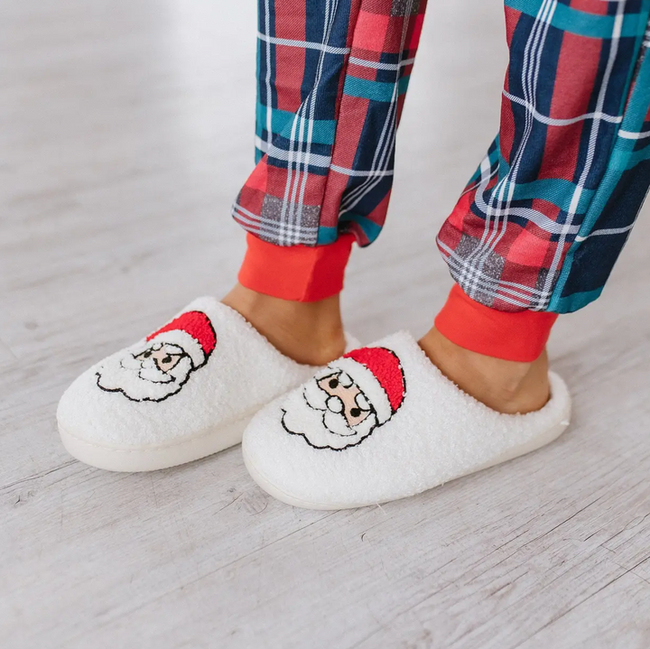 Christmas Slippers - Santa Face