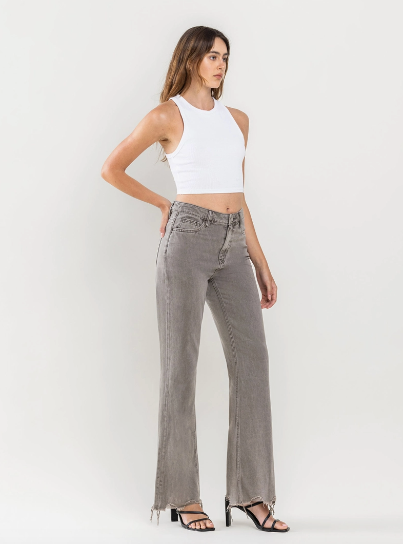 Vervet - 90's Vintage Super High Rise Flare Jeans  - Smokey Olive