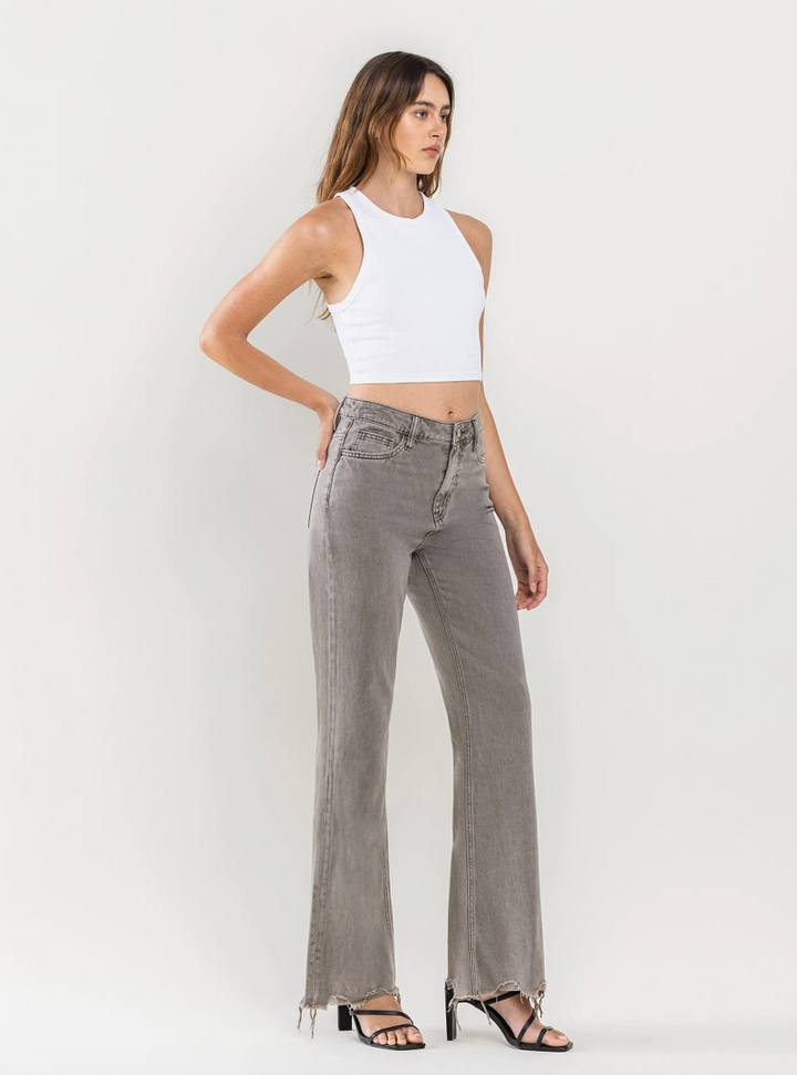 Vervet - 90's Vintage Super High Rise Flare Jeans  - Smokey Olive