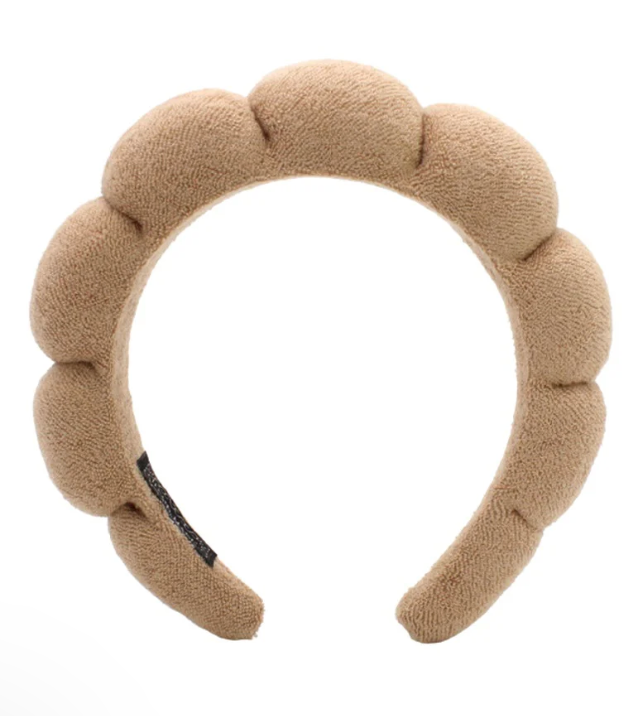 Terry Cloth Spa Headband - Tan