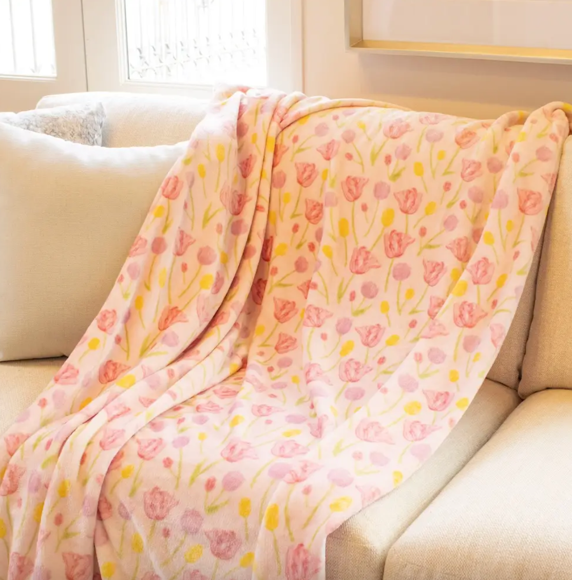 Tulip Fields Throw Blanket