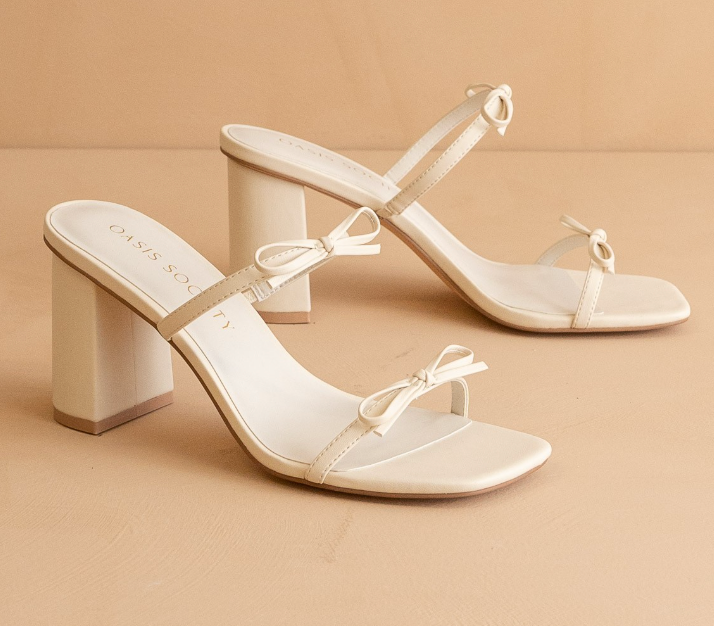 Wendy - Double Strap Bow Heel